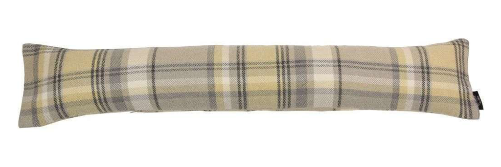 McAlister Textiles Heritage Yellow + Grey Tartan Draught Excluder Draught Excluders 