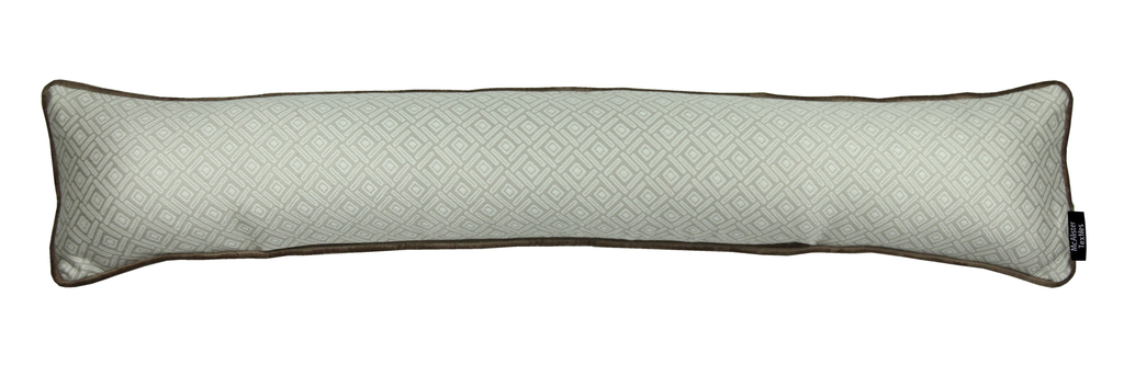 McAlister Textiles Elva Geometric Beige Grey Draught Excluder Draught Excluders 