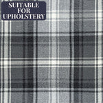 Charger l&#39;image dans la galerie, McAlister Textiles Angus Charcoal Grey Tartan Check Curtain Fabric Fabrics 1 Metre 
