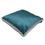 Charger l&#39;image dans la galerie, McAlister Textiles Skye Tweed and Velvet Insert Edge Cushion - Teal Cushions and Covers Supplied Filled 50cm x 50cm x 5cm 
