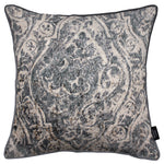 Charger l&#39;image dans la galerie, McAlister Textiles Renaissance Charcoal Grey Printed Velvet Cushions Cushions and Covers Cover Only 43cm x 43cm 
