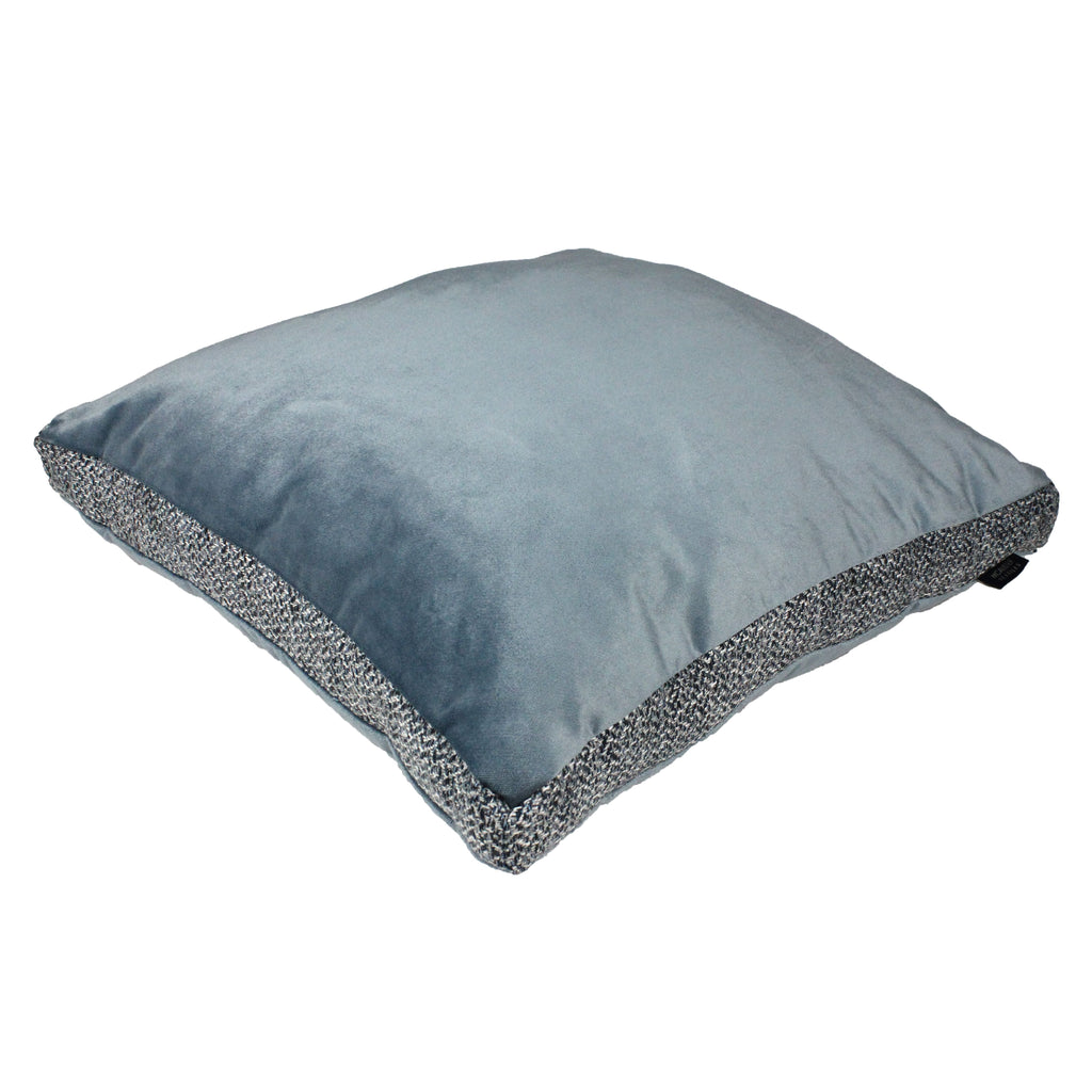 Mcalister Textiles Deluxe Velvet Large Petrol Blue Bed Pillow