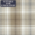Charger l&#39;image dans la galerie, McAlister Textiles Angus Beige Cream Tartan Check Curtain Fabric Fabrics 
