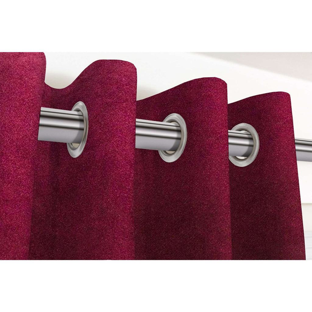 McAlister Textiles Matt Wine Red Velvet Curtains Tailored Curtains 