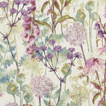 Charger l&#39;image dans la galerie, McAlister Textiles Wildflower Pastel Purple Linen Fabric Fabrics 1 Metre 
