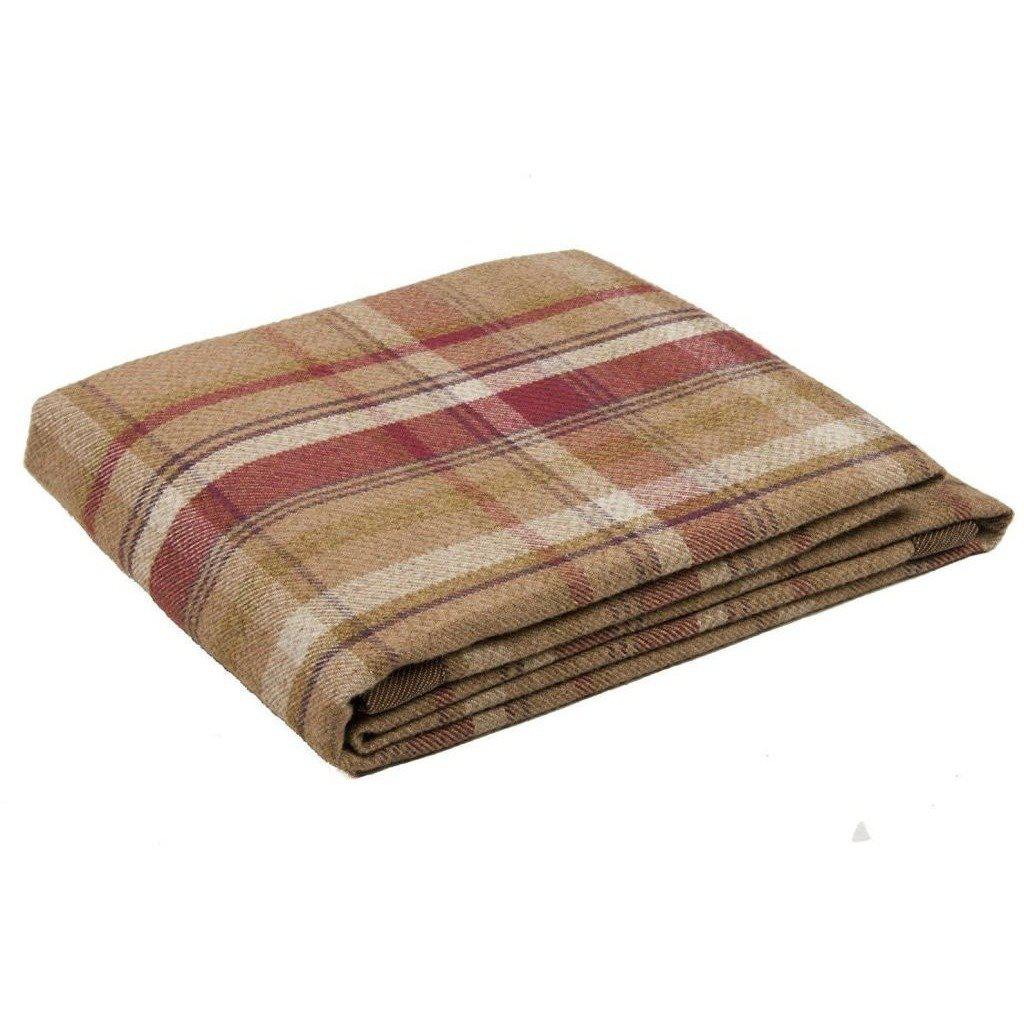 McAlister Textiles Heritage Purple + Green Tartan Table Runner Throws and Runners 
