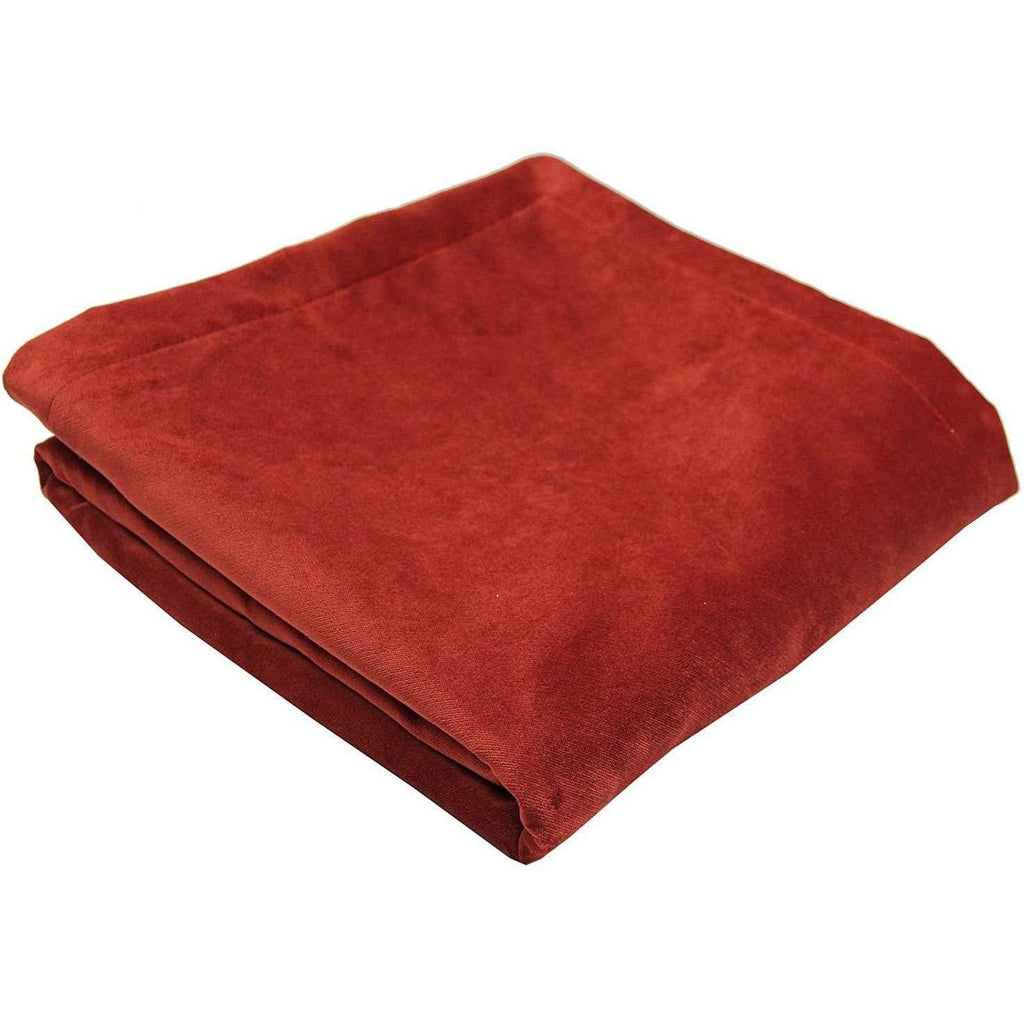 McAlister Textiles Matt Rust Red Orange Velvet Throw Blankets & Runners Throws and Runners Regular (130cm x 200cm) 