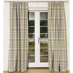 Charger l&#39;image dans la galerie, McAlister Textiles Heritage Tartan Mustard Yellow + Grey Curtain Fabric Fabrics 
