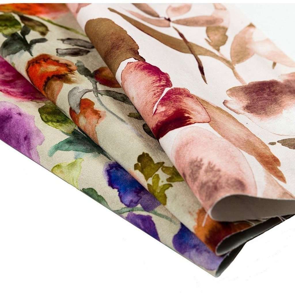 McAlister Textiles Renoir Floral Violet Purple Velvet Fabric Fabrics 