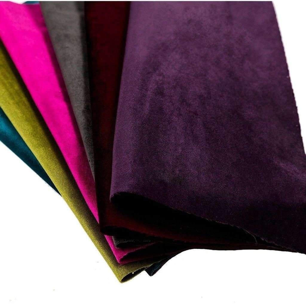 McAlister Textiles Matt Fern Green Velvet Fabric Fabrics 