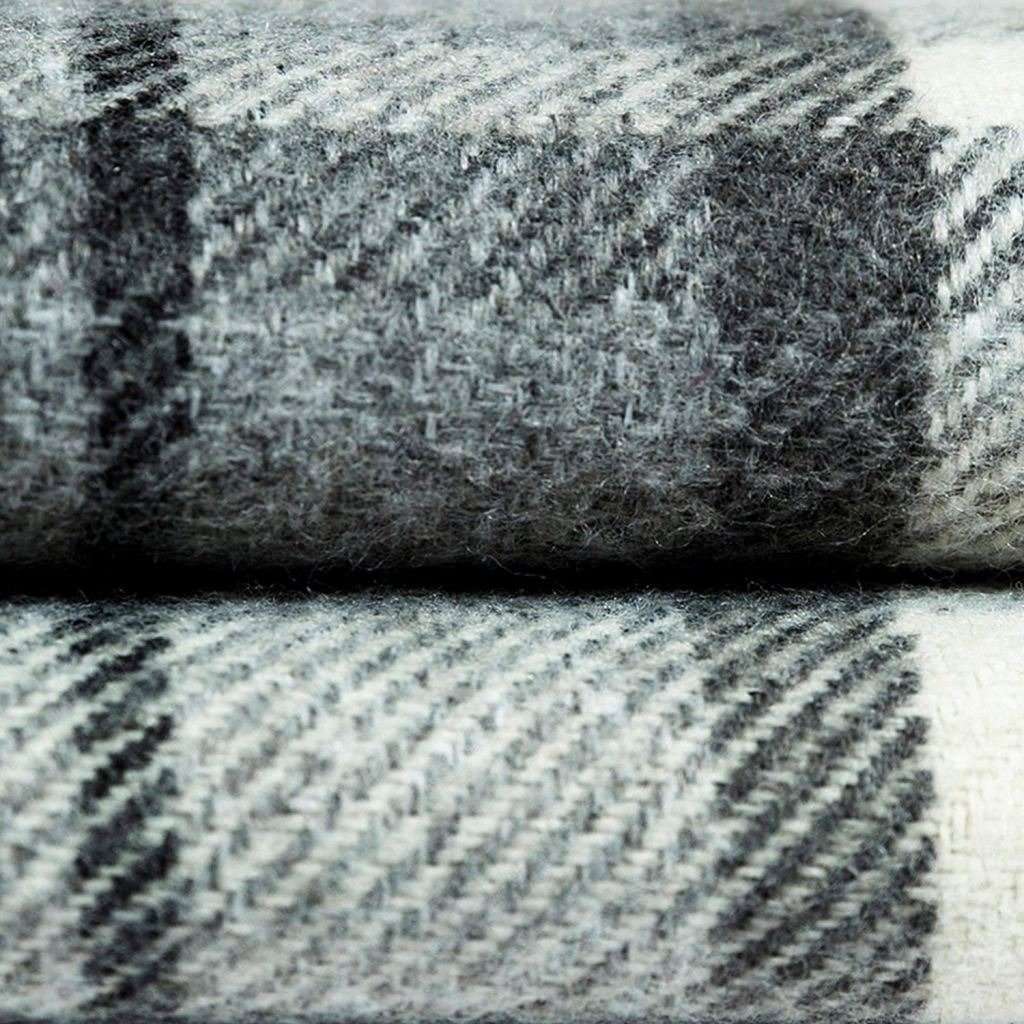 McAlister Textiles Heritage Tartan Charcoal Grey Curtain Fabric Fabrics 