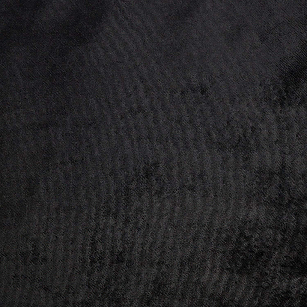 McAlister Textiles Crushed Velvet Black Fabric Fabrics 1 Metre 