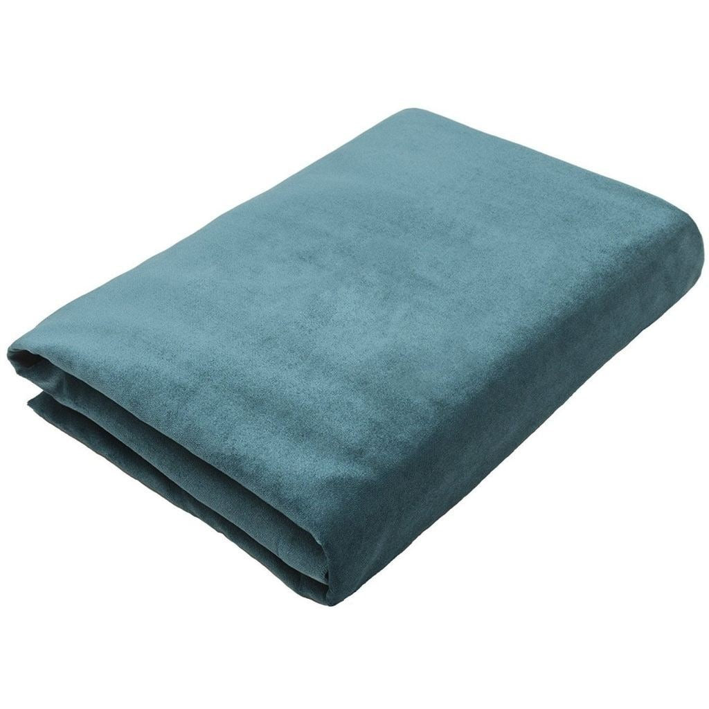 McAlister Textiles Matt Duck Egg Blue Velvet Throw Blankets & Runners Throws and Runners Regular (130cm x 200cm) 