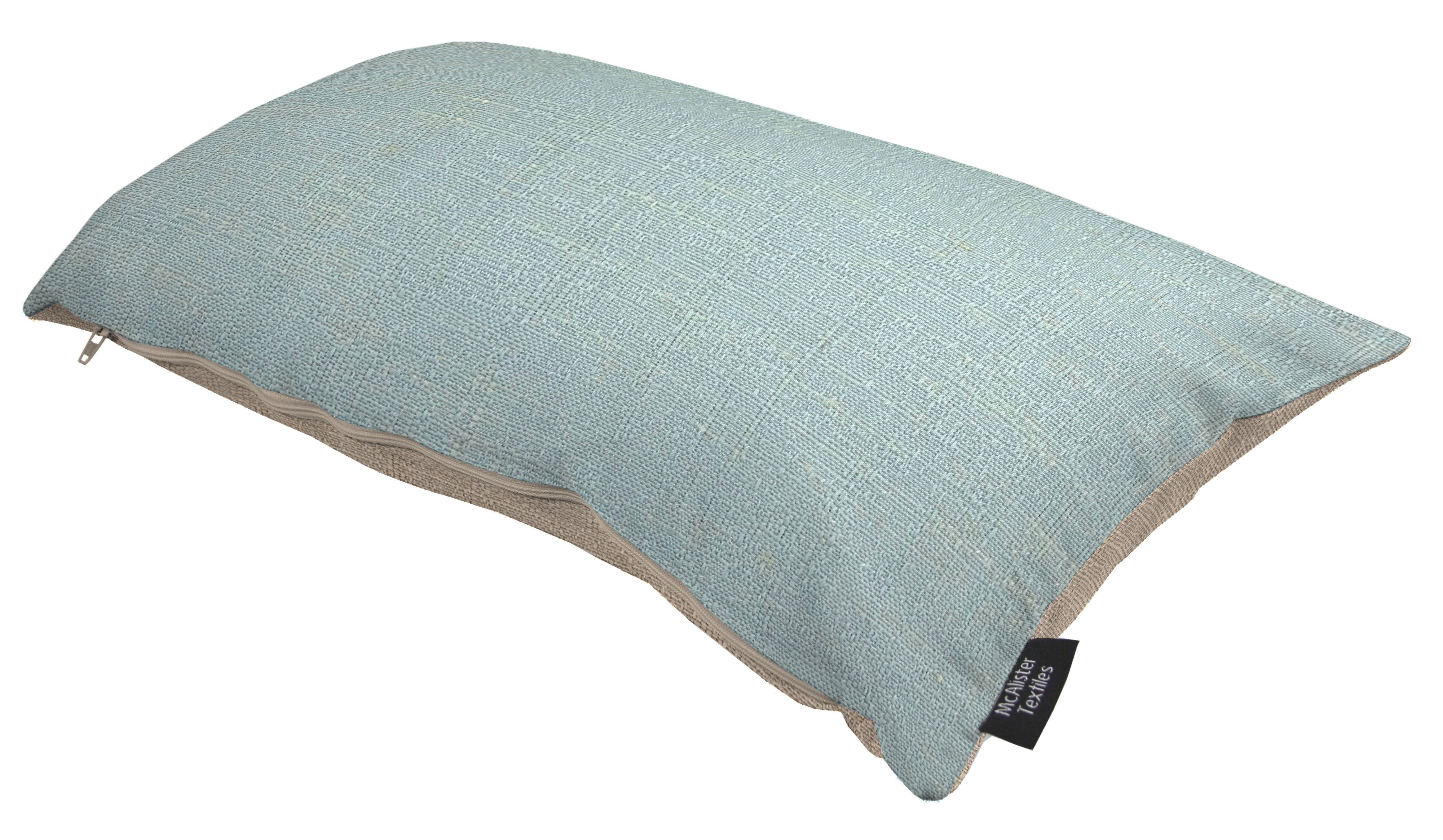McAlister Textiles Harmony Duck Egg and Taupe Plain Pillow Pillow Cover Only 50cm x 30cm 