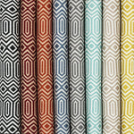 Charger l&#39;image dans la galerie, McAlister Textiles Colorado Geometric Duck Egg Blue Fabric Fabrics 
