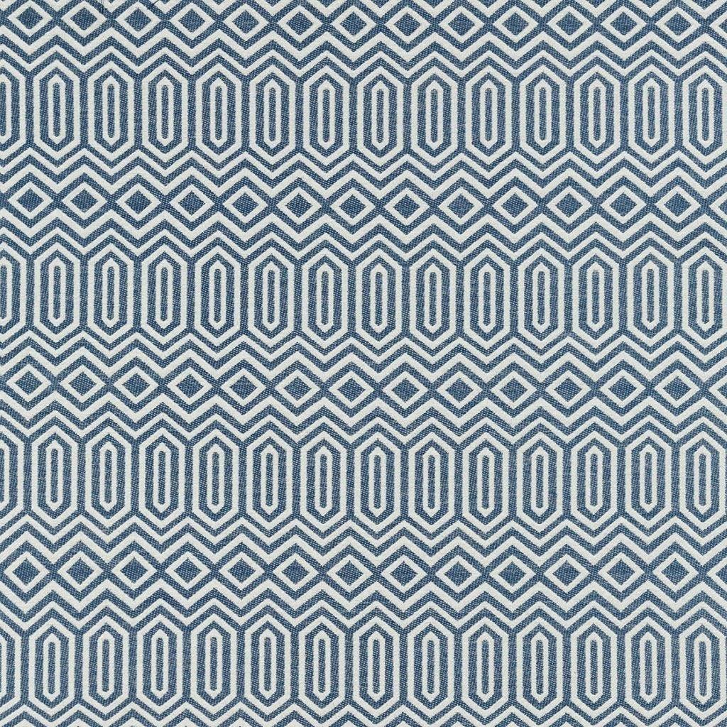 McAlister Textiles Colorado Geometric Blue Fabric Fabrics 1 Metre 