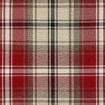 Charger l&#39;image dans la galerie, McAlister Textiles Angus Red + White Tartan Check Curtain Fabric Fabrics 1/2 Metre 
