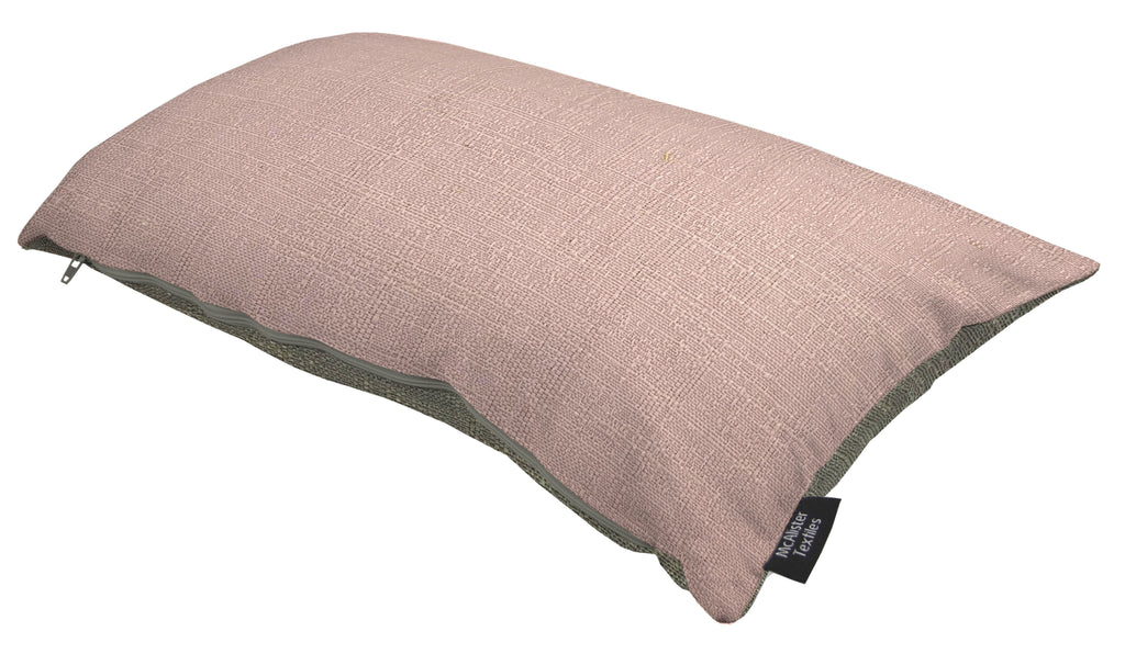 McAlister Textiles Harmony Blush Pink and Grey Plain Pillow Pillow Cover Only 50cm x 30cm 