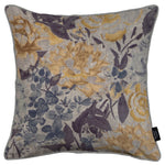 Charger l&#39;image dans la galerie, McAlister Textiles Blooma Blue, Grey and Ochre Floral Cushion Cushions and Covers Cover Only 43cm x 43cm 
