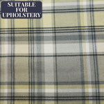 Charger l&#39;image dans la galerie, McAlister Textiles Heritage Tartan Mustard Yellow + Grey Curtain Fabric Fabrics 1 Metre 
