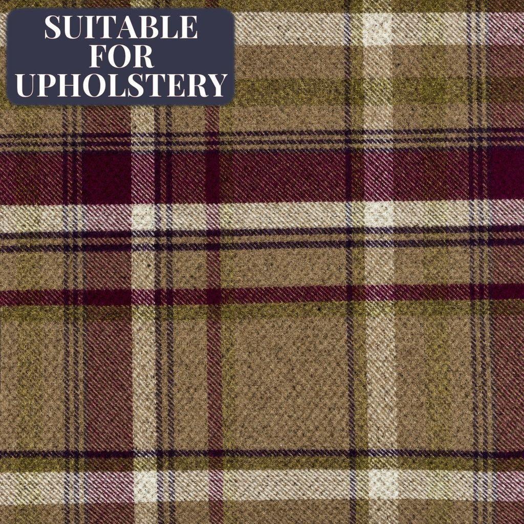 McAlister Textiles Heritage Tartan Purple + Green Curtain Fabric Fabrics 1/2 Metre 