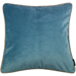 Charger l&#39;image dans la galerie, McAlister Textiles Matt Duck Egg Blue Contrast Piped Velvet Cushion Cushions and Covers Cover Only 43cm x 43cm 
