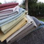 Charger l&#39;image dans la galerie, McAlister Textiles Harmony Linen Blend Mocha Textured Fabric Fabrics 
