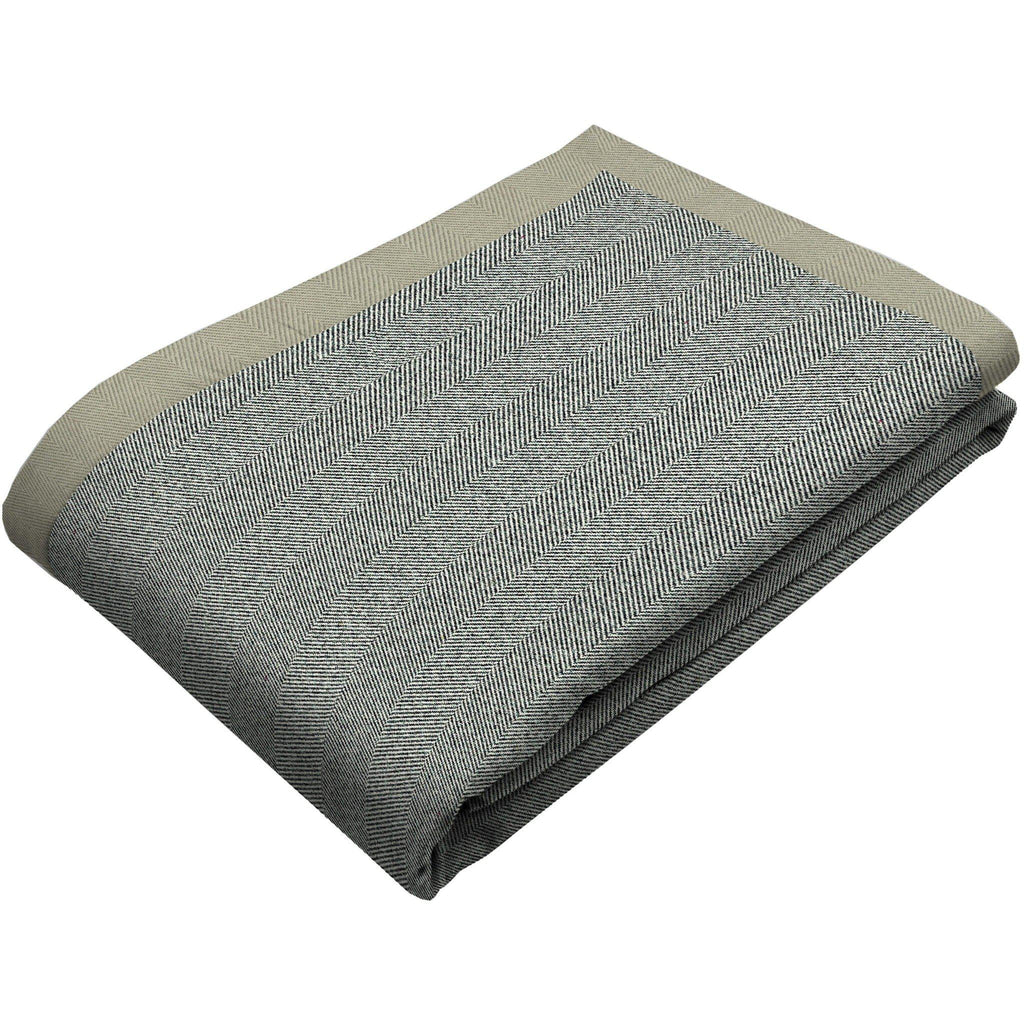 McAlister Textiles Herringbone Charcoal Grey Throws & Runners Throws and Runners Bed Runner (50cm x 240cm) 