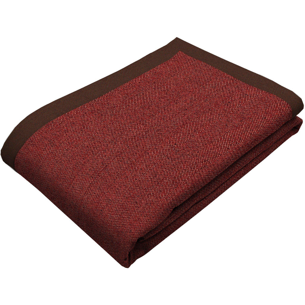 McAlister Textiles Herringbone Red Throws & Runners Throws and Runners Regular (130cm x 200cm) 