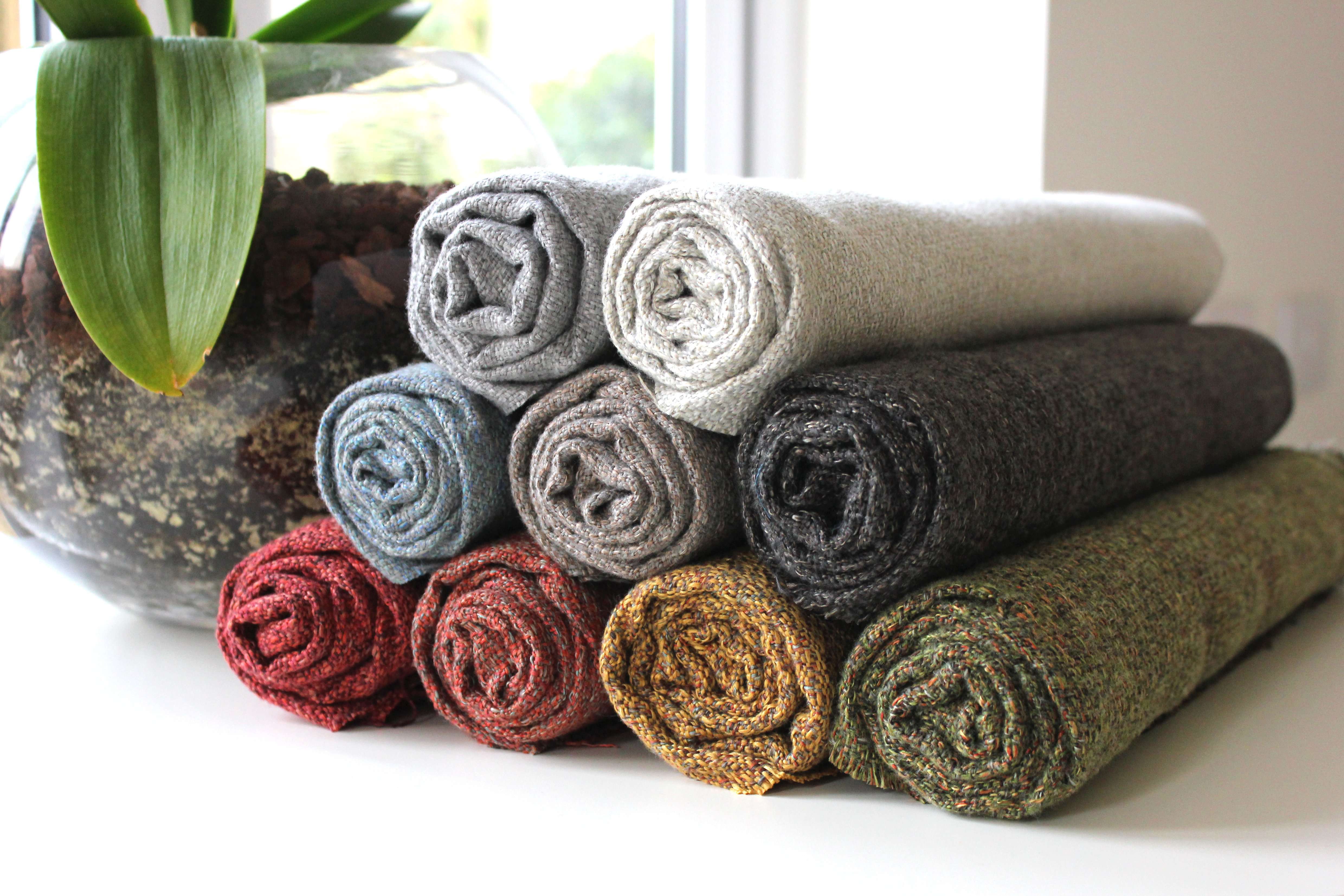 McAlister Textiles Highlands Rustic Plain Ochre Fabric Fabrics 