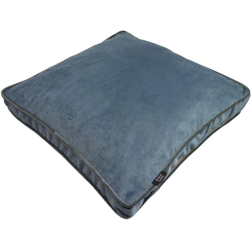 McAlister Textiles Deluxe Velvet Petrol Blue Box Cushion 43cm x 43cm x 3cm Box Cushions 