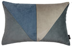 Charger l&#39;image dans la galerie, McAlister Textiles 3 Colour Patchwork Grey, Petrol Blue + Beige Pillow Pillow Cover Only 50cm x 30cm 
