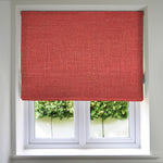 Charger l&#39;image dans la galerie, McAlister Textiles Linea Red Textured Roman Blinds Roman Blinds Standard Lining 130cm x 200cm Red
