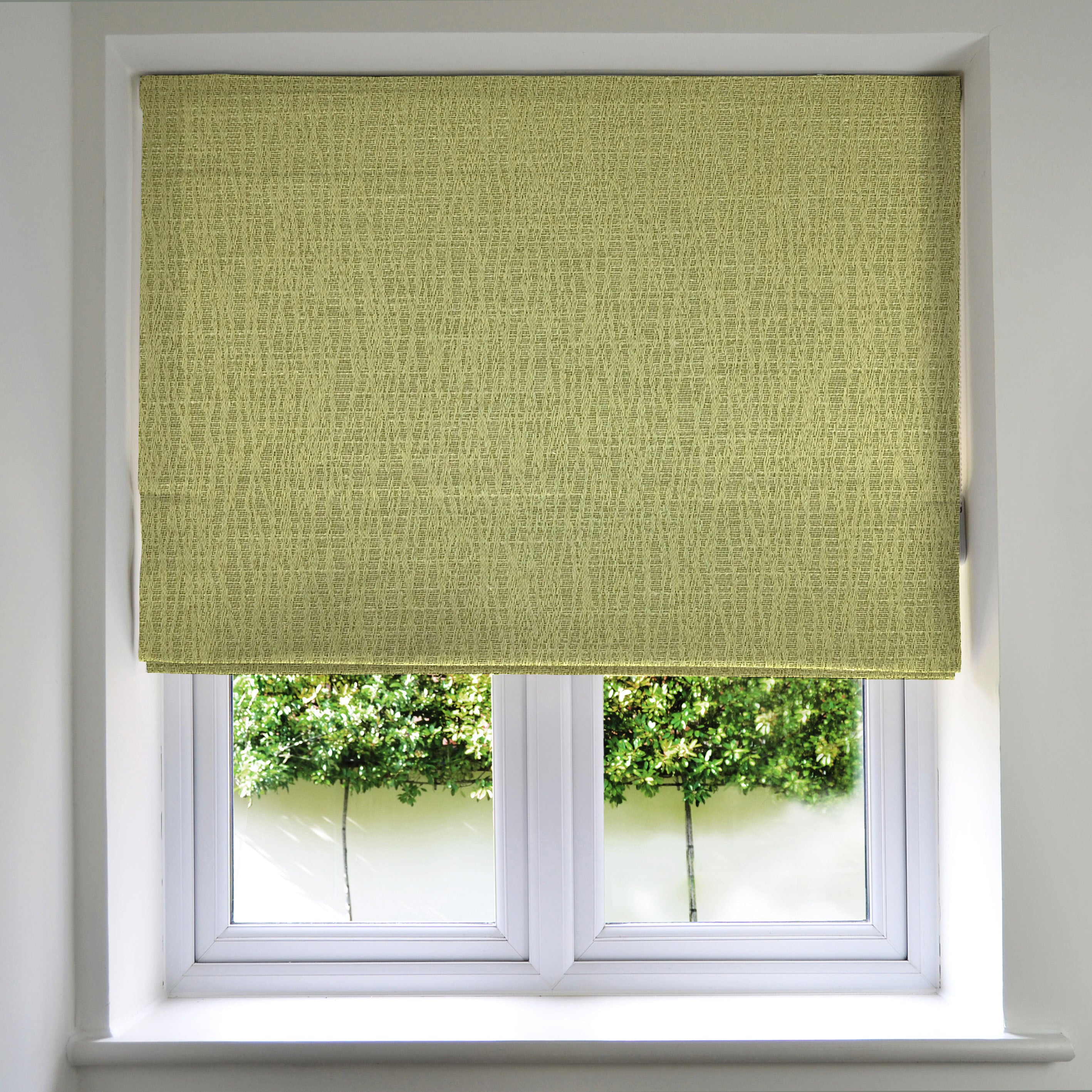 McAlister Textiles Linea Sage Green Textured Roman Blinds Roman Blinds Standard Lining 130cm x 200cm Sage Green