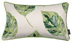 Charger l&#39;image dans la galerie, McAlister Textiles Leaf Forest Green Floral Cotton Print Piped Edge Pillows Pillow Cover Only 50cm x 30cm 
