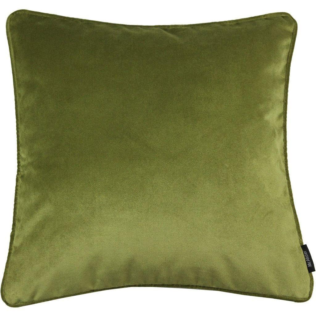 McAlister Textiles Matt Lime Green Velvet Cushion Cushions and Covers Cover Only 43cm x 43cm 