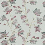 Charger l&#39;image dans la galerie, McAlister Textiles Magnolia Rose Pink and Duck Egg Floral FR Fabric Fabrics 1/2 Metre 
