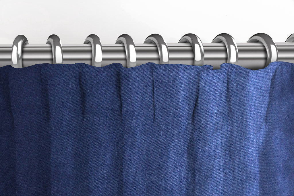 McAlister Textiles Matt Navy Blue Velvet Curtains Tailored Curtains 