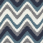 Charger l&#39;image dans la galerie, McAlister Textiles Navajo Navy Blue Striped Fabric Fabrics 1 Metre 
