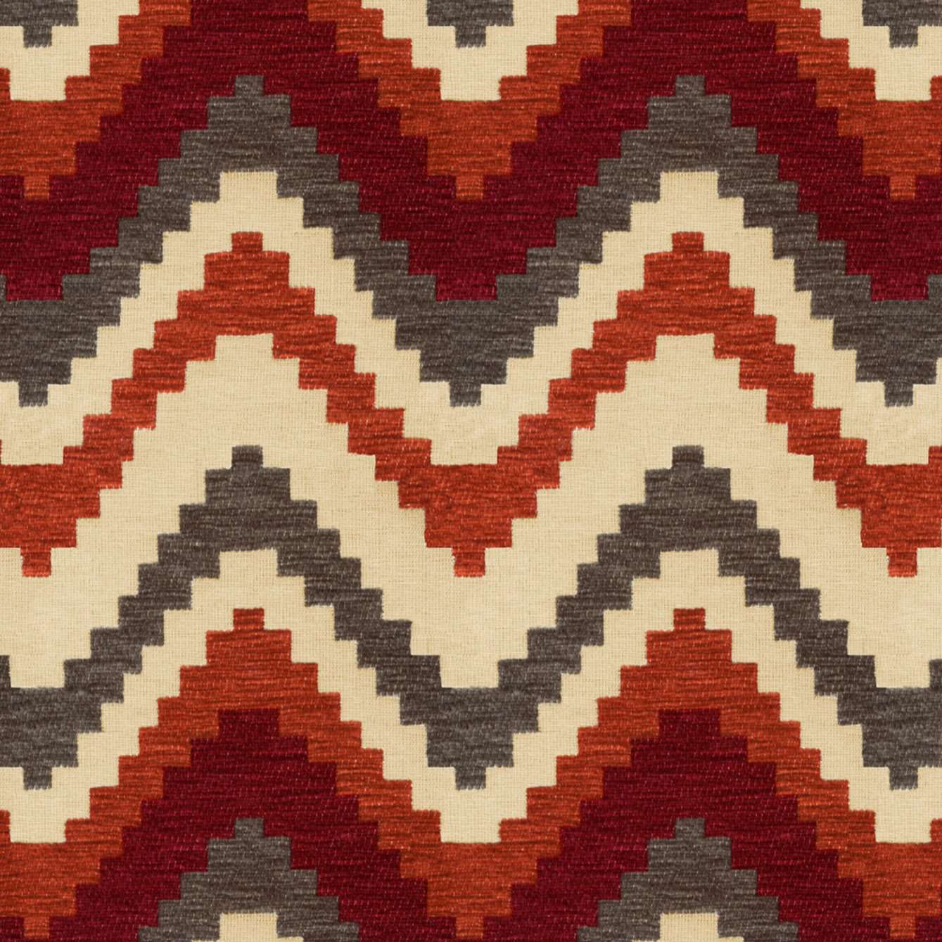 McAlister Textiles Navajo Red + Burnt Orange Striped Fabric Fabrics 1 Metre 