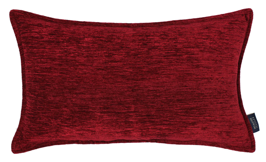 McAlister Textiles Plain Chenille Red Pillow Pillow 