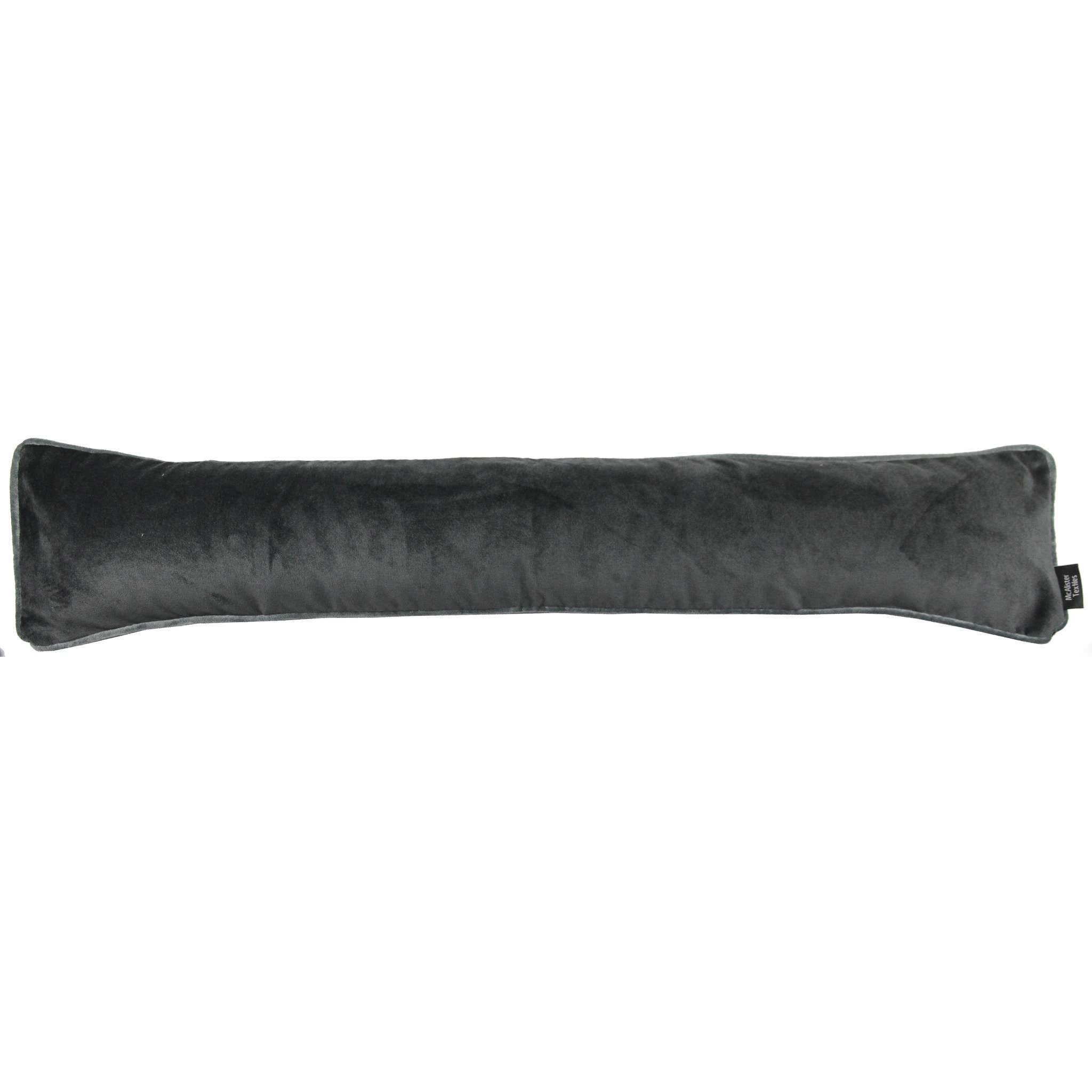 McAlister Textiles Matt Charcoal Grey Velvet Draught Excluder Draught Excluders 18 x 80cm 