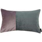 Charger l&#39;image dans la galerie, McAlister Textiles 2 Colour Patchwork Velvet Purple + Grey Pillow Pillow Cover Only 50cm x 30cm 
