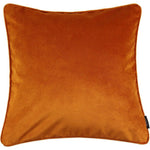 Charger l&#39;image dans la galerie, McAlister Textiles Matt Burnt Orange Piped Velvet Cushion Cushions and Covers Cover Only 43cm x 43cm 
