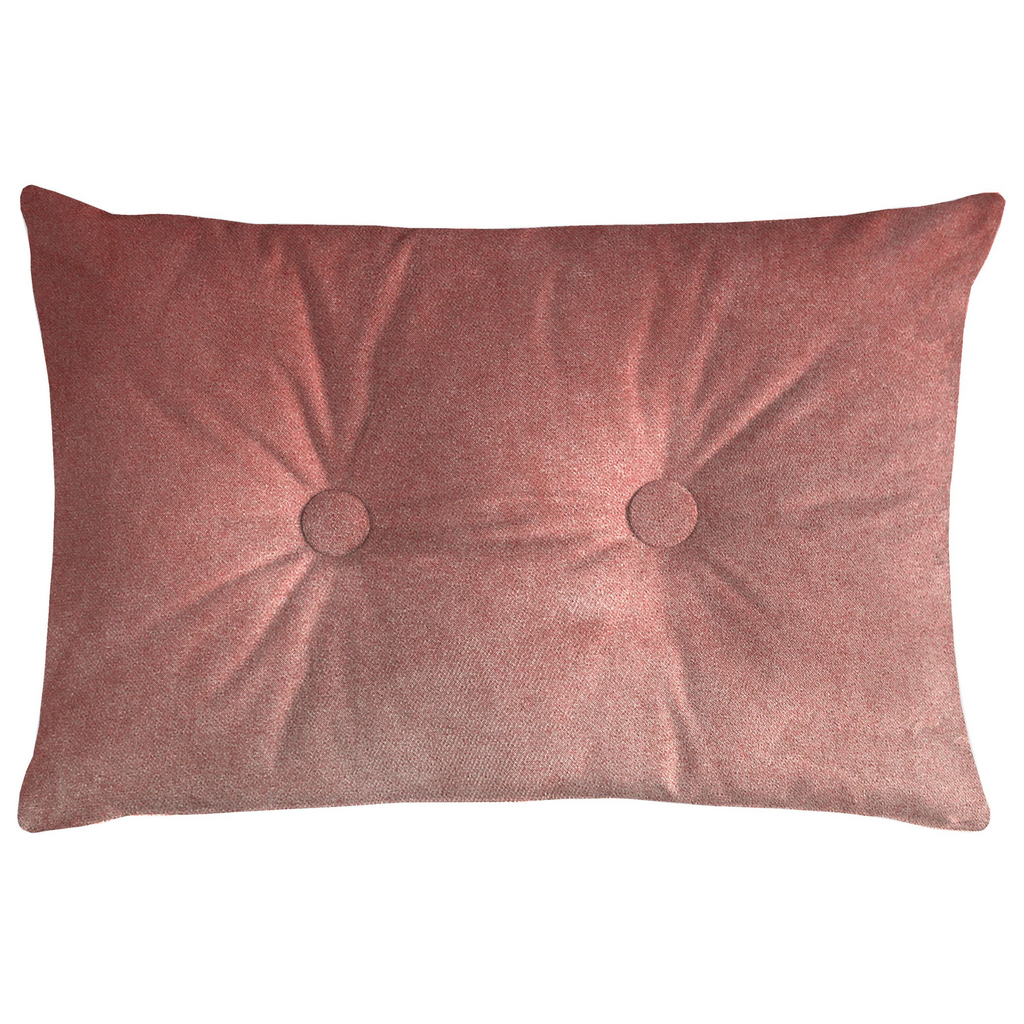McAlister Textiles Matt Blush Pink Velvet Button 40cm x 60cm Pillow Pillow Polyester Filler 60cm x 40cm 