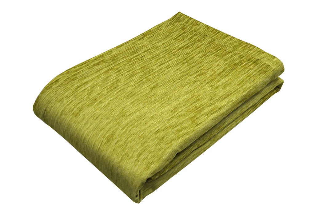 McAlister Textiles Plain Chenille Lime Green Throws & Runners Throws and Runners Regular (130cm x 200cm) 