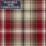 Charger l&#39;image dans la galerie, McAlister Textiles Angus Red + White Tartan Check Curtain Fabric Fabrics 
