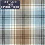 Charger l&#39;image dans la galerie, McAlister Textiles Angus Duck Egg Blue Tartan Check Curtain Fabric Fabrics 1 Metre 
