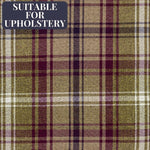 Charger l&#39;image dans la galerie, McAlister Textiles Angus Purple + Green Tartan Check Curtain Fabric Fabrics 1 Metre 
