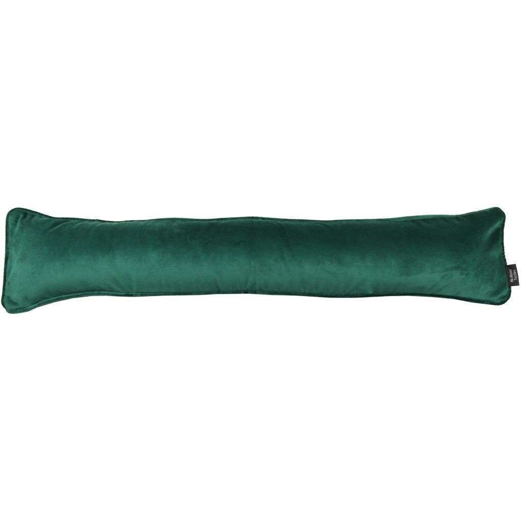 McAlister Textiles Matt Emerald Green Velvet Draught Excluder Draught Excluders 18 x 80cm 
